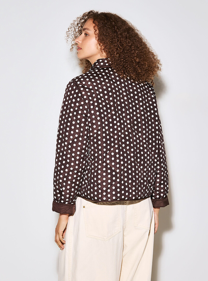 Polka dot quilted jacket product image 3