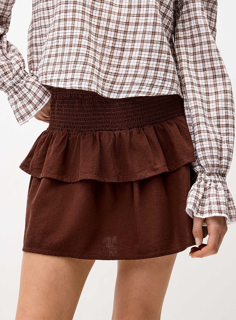 Smocked waist miniskirt product image 2