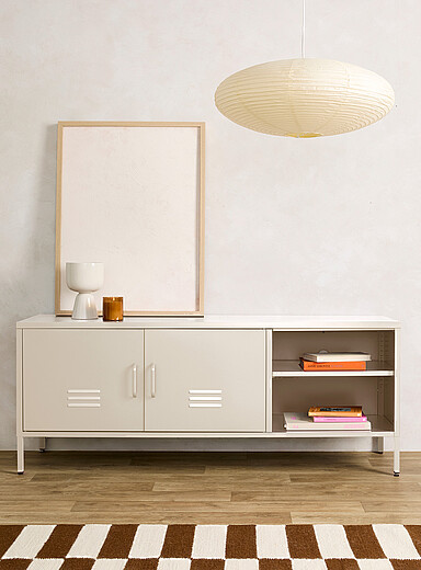 Metal locker-style media unit 60"