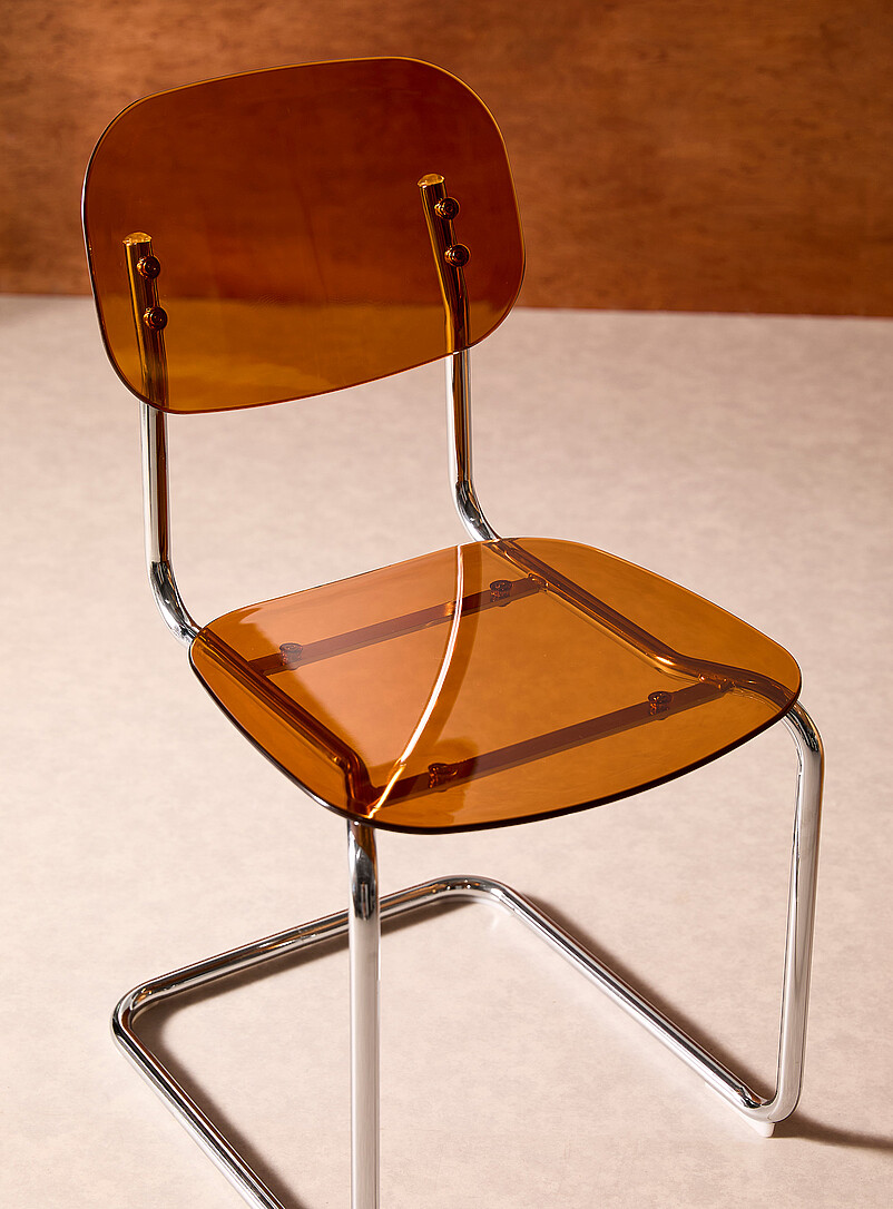 Simons Maison: Les chaises polycarbonate et m&eacute;tal Ensemble de 2 Gris
