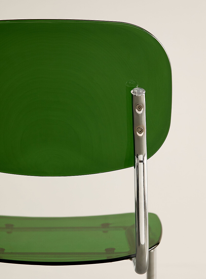 Simons Maison: Les chaises polycarbonate et m&eacute;tal Ensemble de 2 Gris