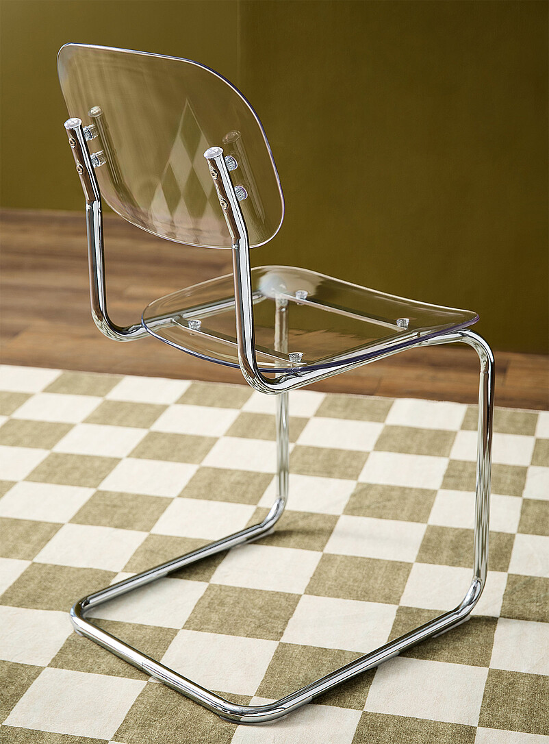 Simons Maison: Les chaises polycarbonate et m&eacute;tal Ensemble de 2 Gris