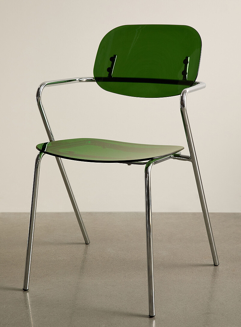Simons Maison: Les chaises &agrave; accoudoirs polycarbonate et m&eacute;tal Ensemble de 2 Ivoire