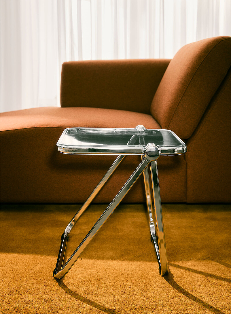 Metal And Polyethylene Folding Accent Table