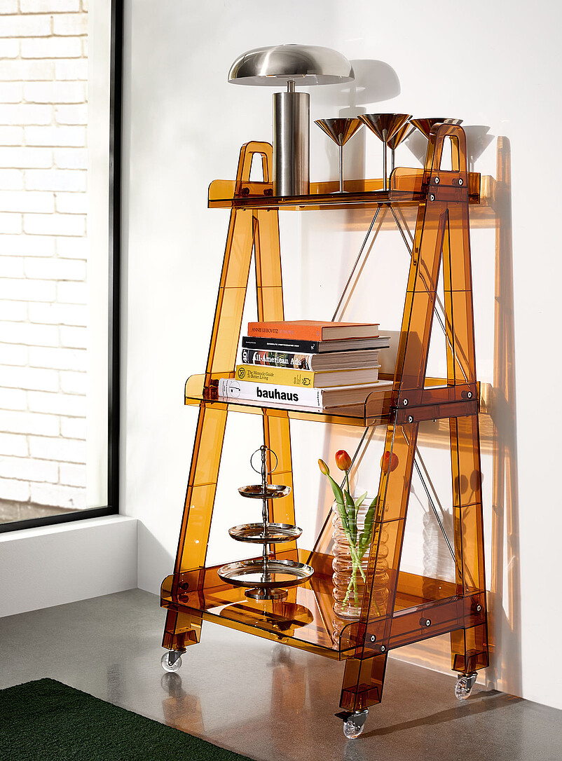 Large wheeled polycarbonate shelving product image (primary)
