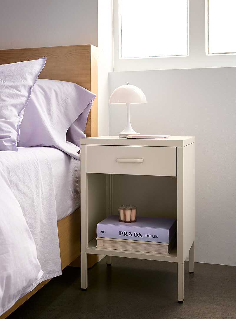 Metal bedside table with legs product image (primary)
