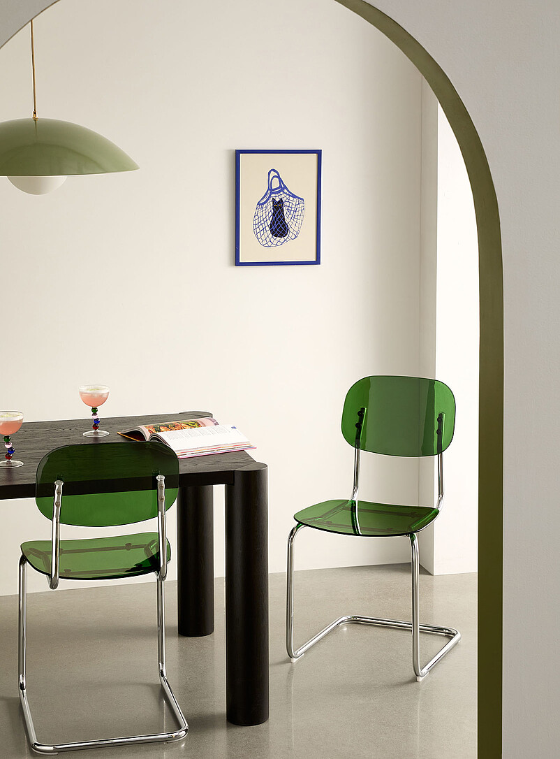 Polycarbonate And Metal Chairs Set Of 2