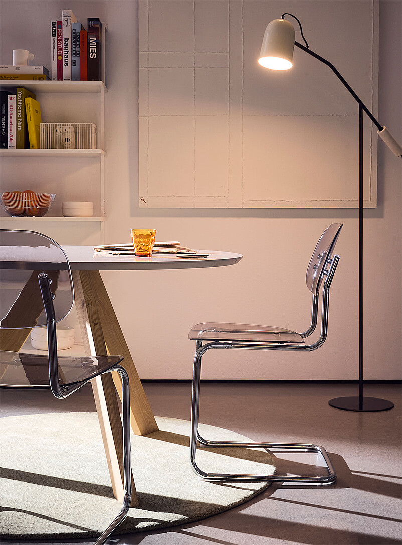 Polycarbonate And Metal Chairs Set Of 2