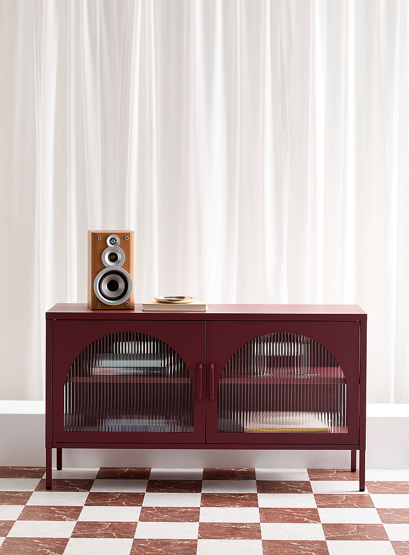 Metal TV unit with doors product image (primary)