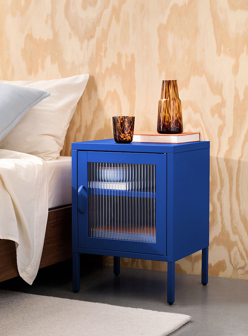 Metal nightstand with door product image (primary)