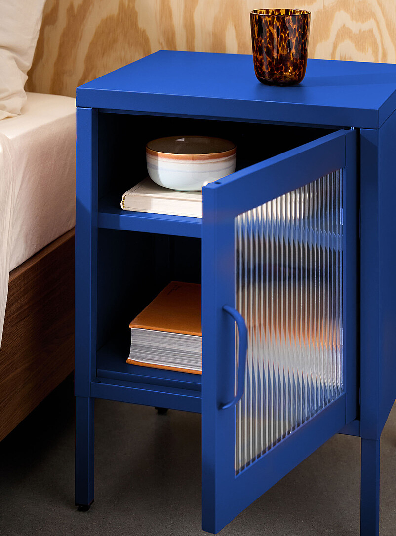 Metal nightstand with door product image 2