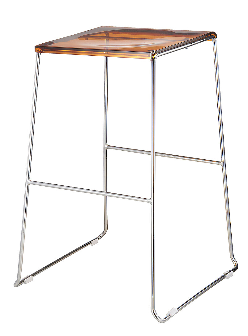 Square polycarbonate stools Set of 2 product image 2