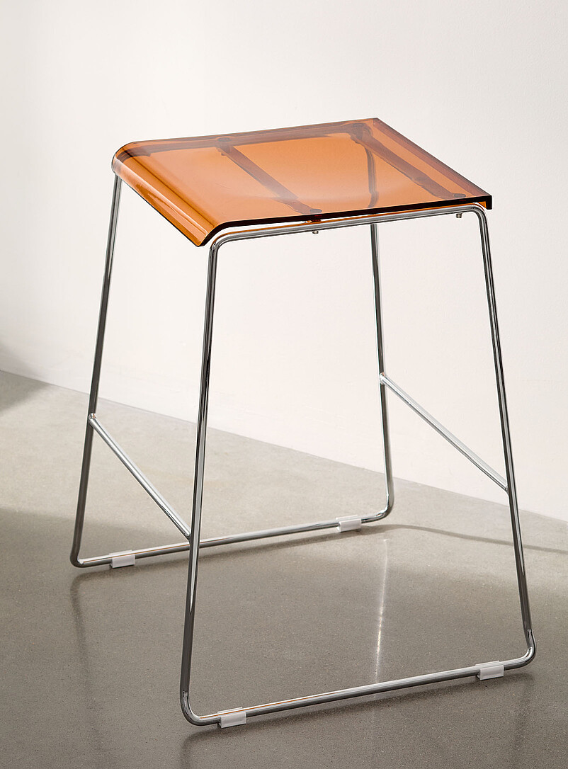 Square polycarbonate stools Set of 2 product image 3