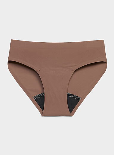Knix Brown UltraThin No-Show bikini period panty Absorption: moderate for women