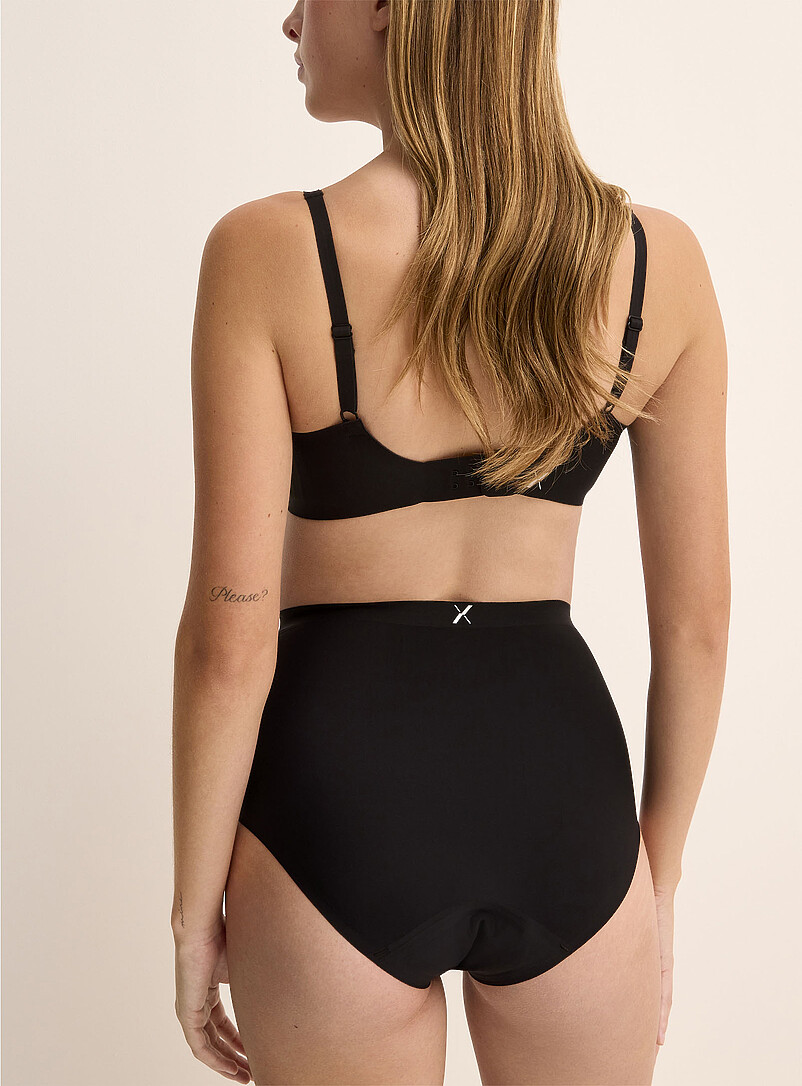 Knix Black UltraThin No-Show high-waist period panty Absorption: moderate for women