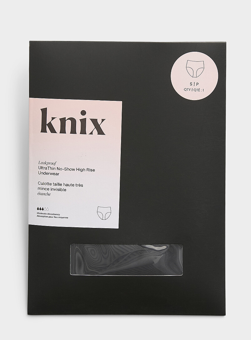 Knix Black UltraThin No-Show high-waist period panty Absorption: moderate for women