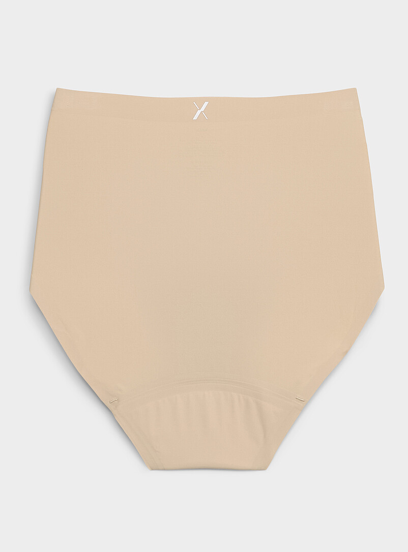 Knix: La culotte menstruelle taille haute ultramince No-Show Absorption : mod&eacute;r&eacute;e Blanc &agrave; motifs pour femme