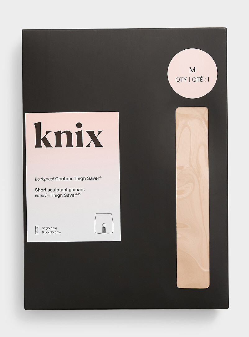 Knix Black Leakproof Contour Thigh Saver&reg; control short Absorption: light Length: 6" for women