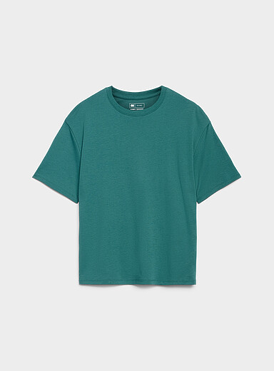Le 31: Le t-shirt coton pima biologique <b>Coupe confort</b> Sarcelle pour homme