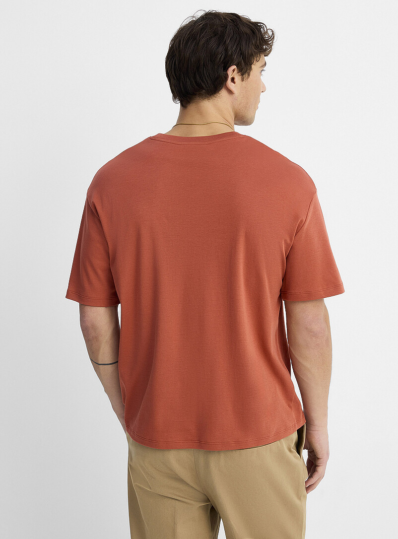 Le 31 Navy/Midnight Blue Organic Pima cotton T-shirt <b>Comfort fit</b> for men