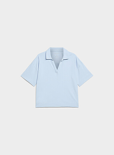 Le t-shirt carr&eacute; col Johnny coton pima