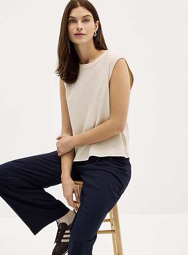 La camisole carr&eacute;e coton pima