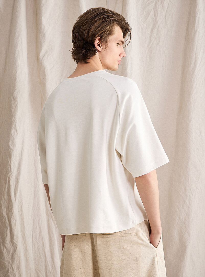 Le 31 Fuchsia Raglan sleeve boxy T-shirt <b>Le 31 Studio capsule</b> for men