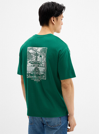 Simons Patterned Green 1840 print T-shirt <b>Our History, Our Heritage Collection</b> Unisex for women