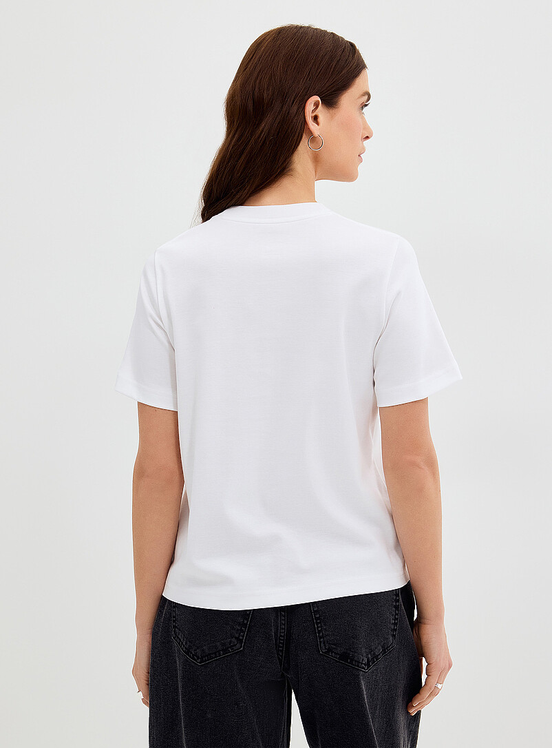 Contemporaine: Le t-shirt d&eacute;contract&eacute; coton pima Brun noisette pour femme