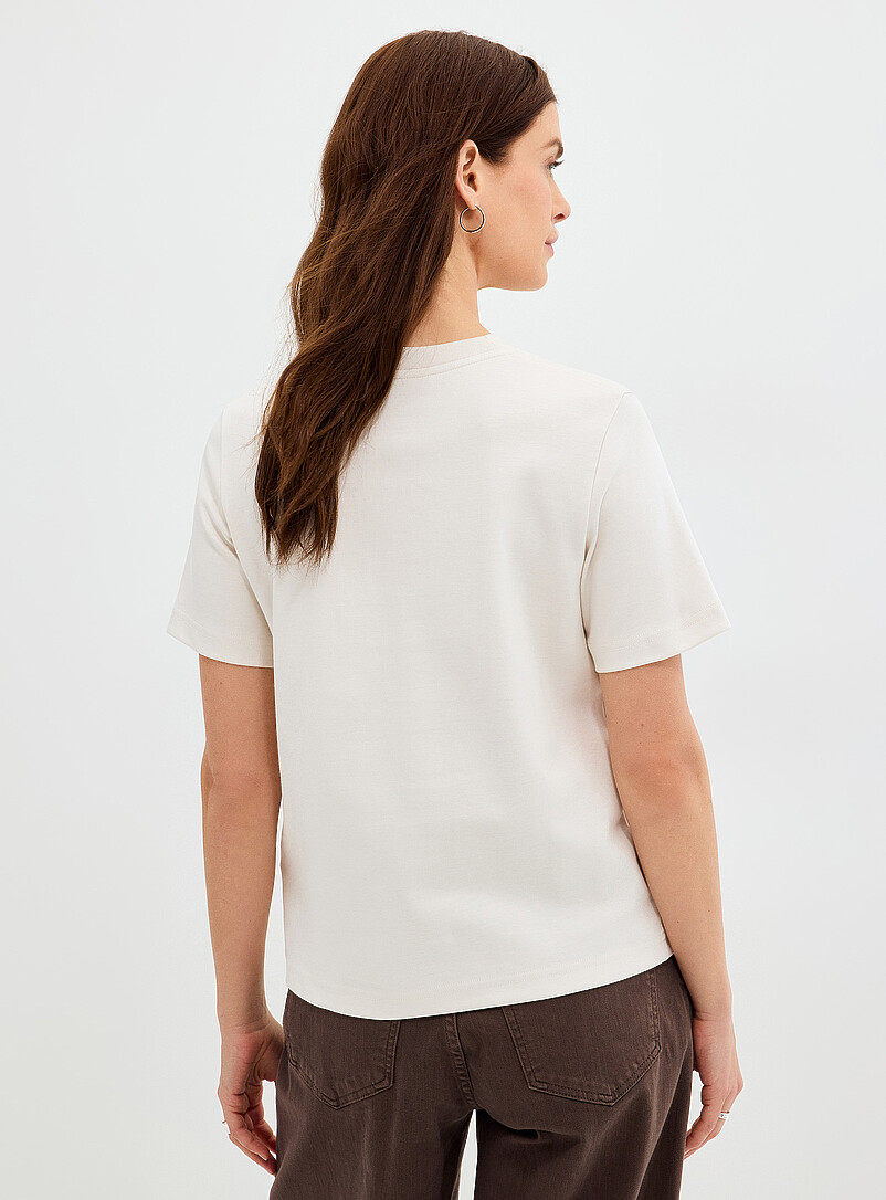 Contemporaine Hazelnut Pima cotton relaxed T-shirt for women