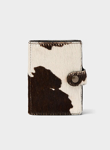 Le miniportefeuille poilu motif vache