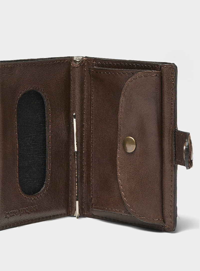 Cowhide pattern fuzzy miniwallet | Kjøre Project | Mens Wallets
