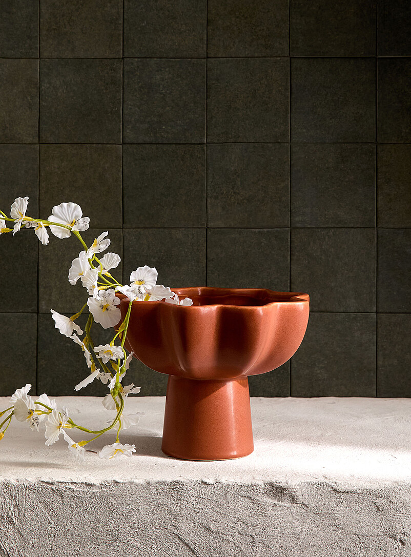 Geometric flower decorative bowl product image (primary)