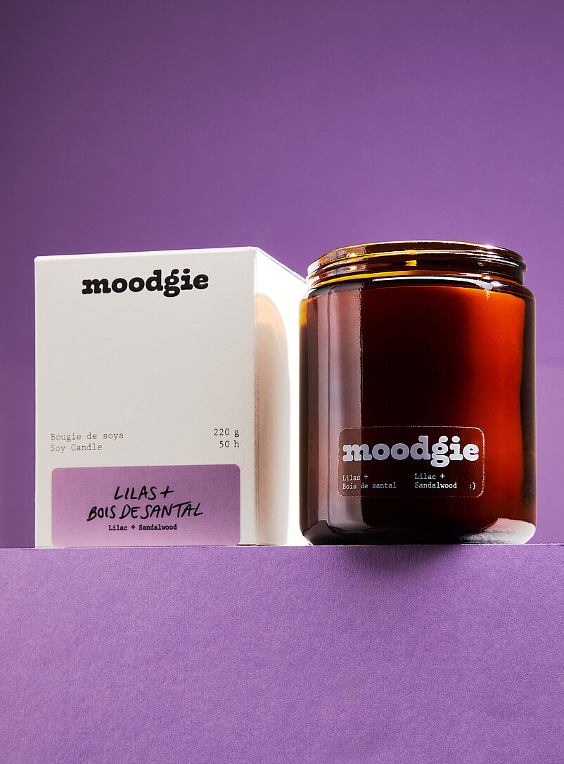 Lilac and Sandalwood scented candle product image (primary)