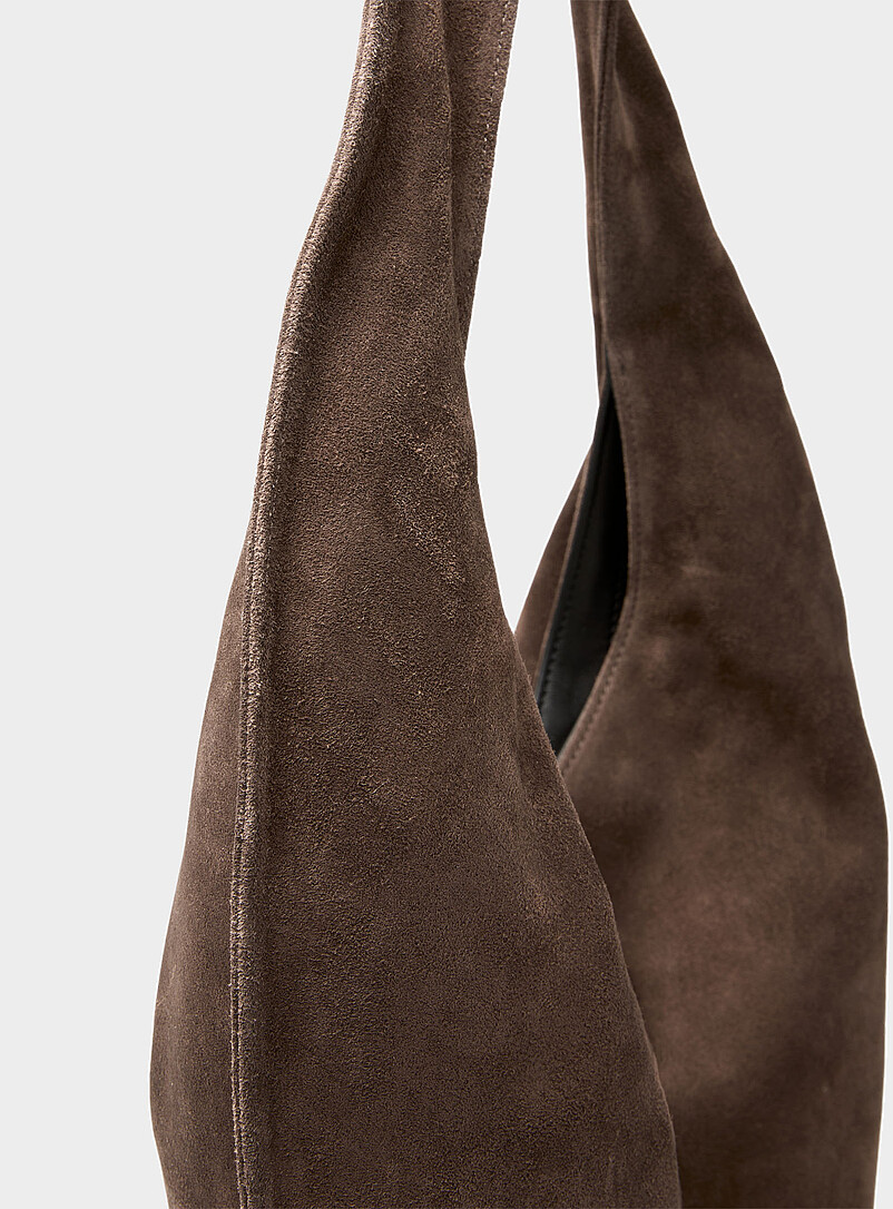 Market round suede hobo bag product image 2
