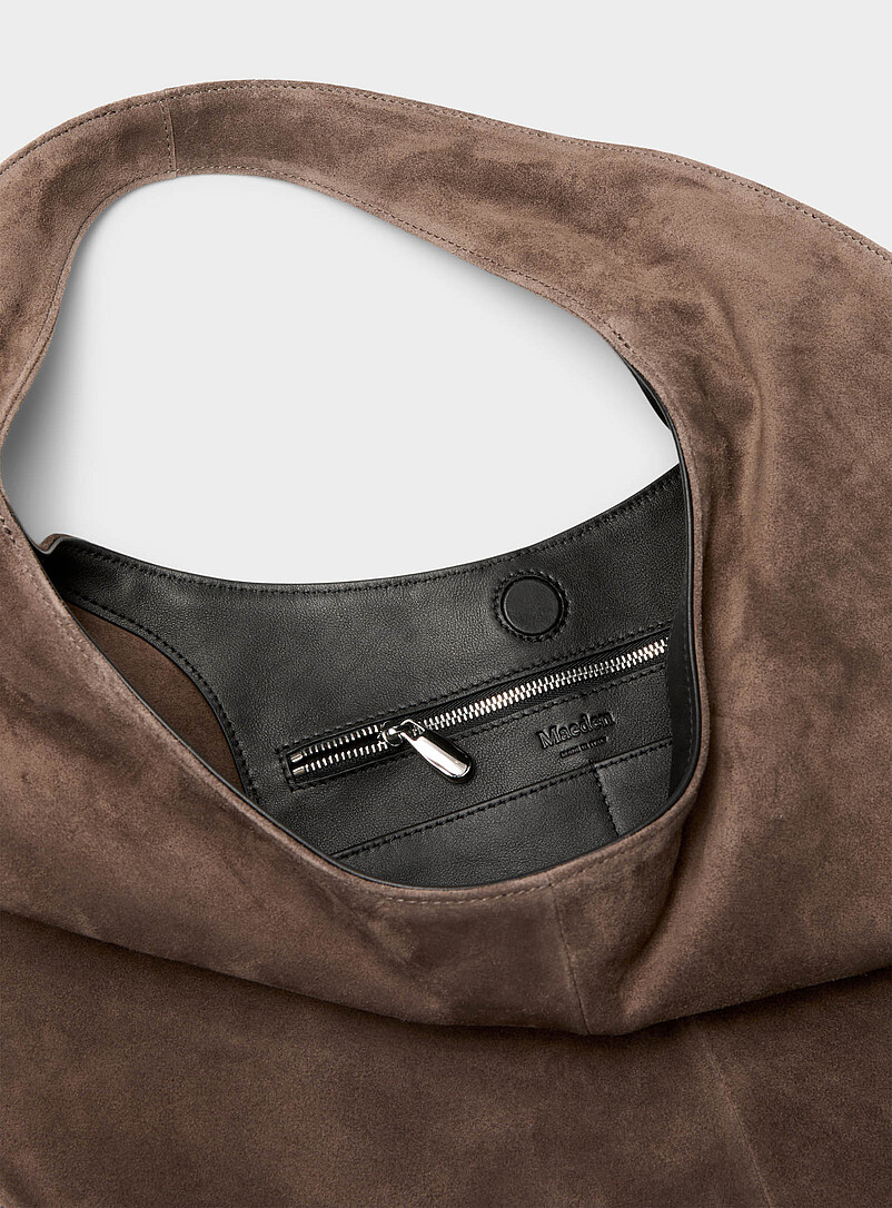 Market round suede hobo bag product image 3