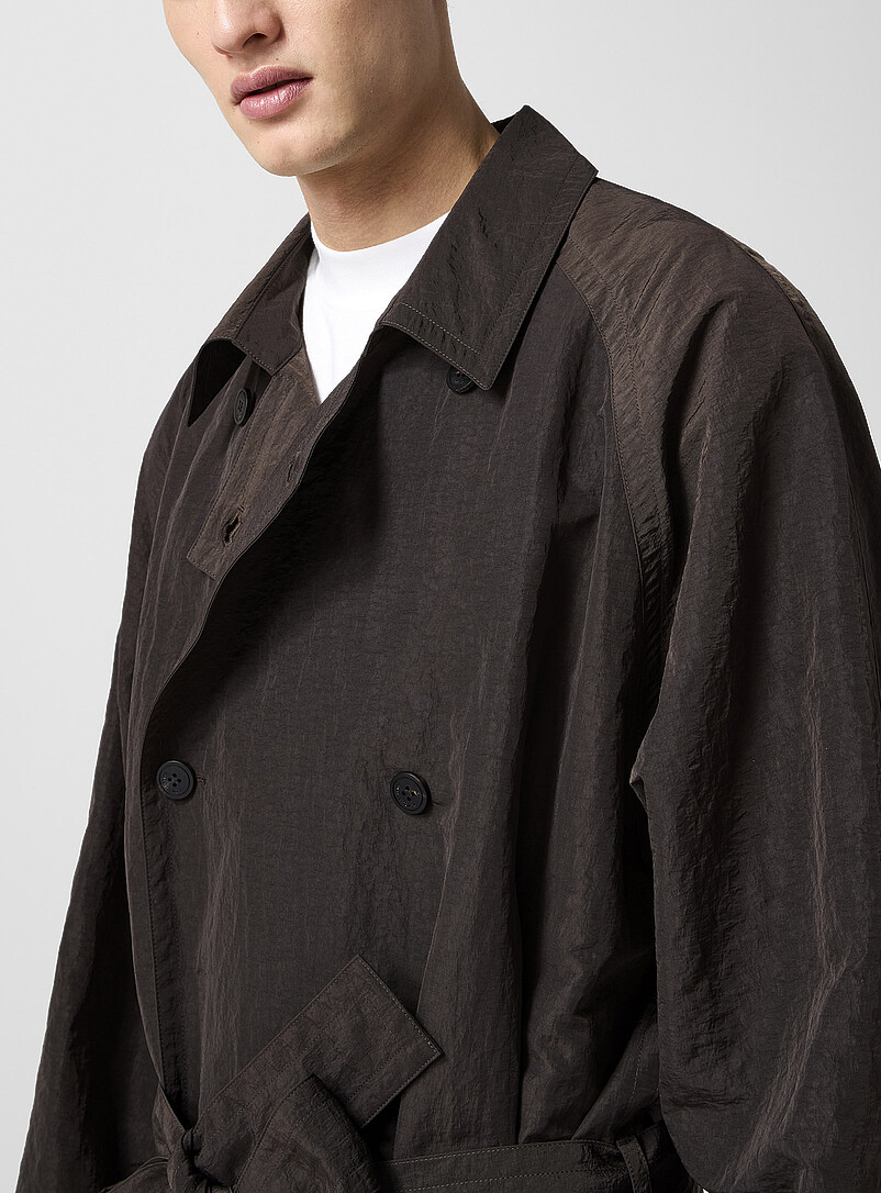 Crinkled nylon belted trench coat | Le17septembre | Shop Men's