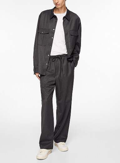 Le pantalon graphite taille cordon