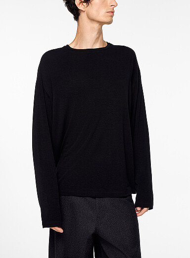 Le17septembre Black Flowy long-sleeve T-shirt for men