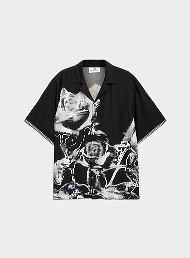 Optical rose camp shirt