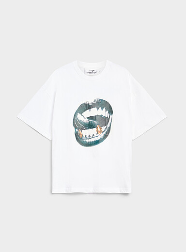 Metallic mouth graphic T-shirt