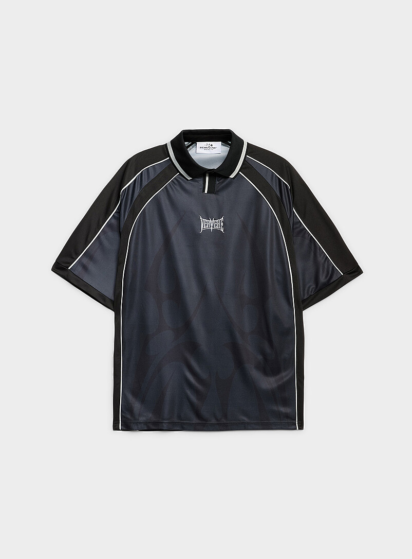 Gothic print polo jersey product image (primary)