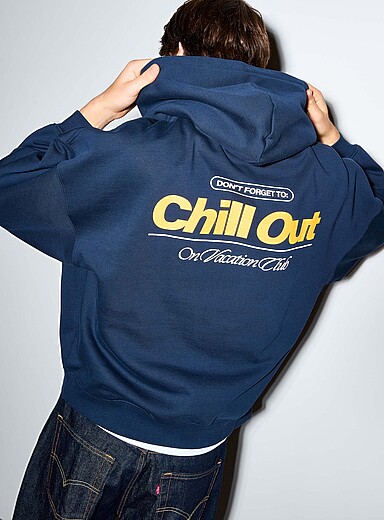 On Vacation Navy Chill Out hoodie for men