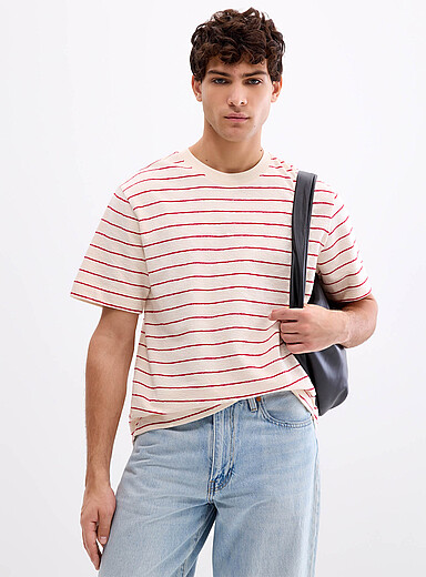 Le t-shirt tricot ray&eacute; Pedro
