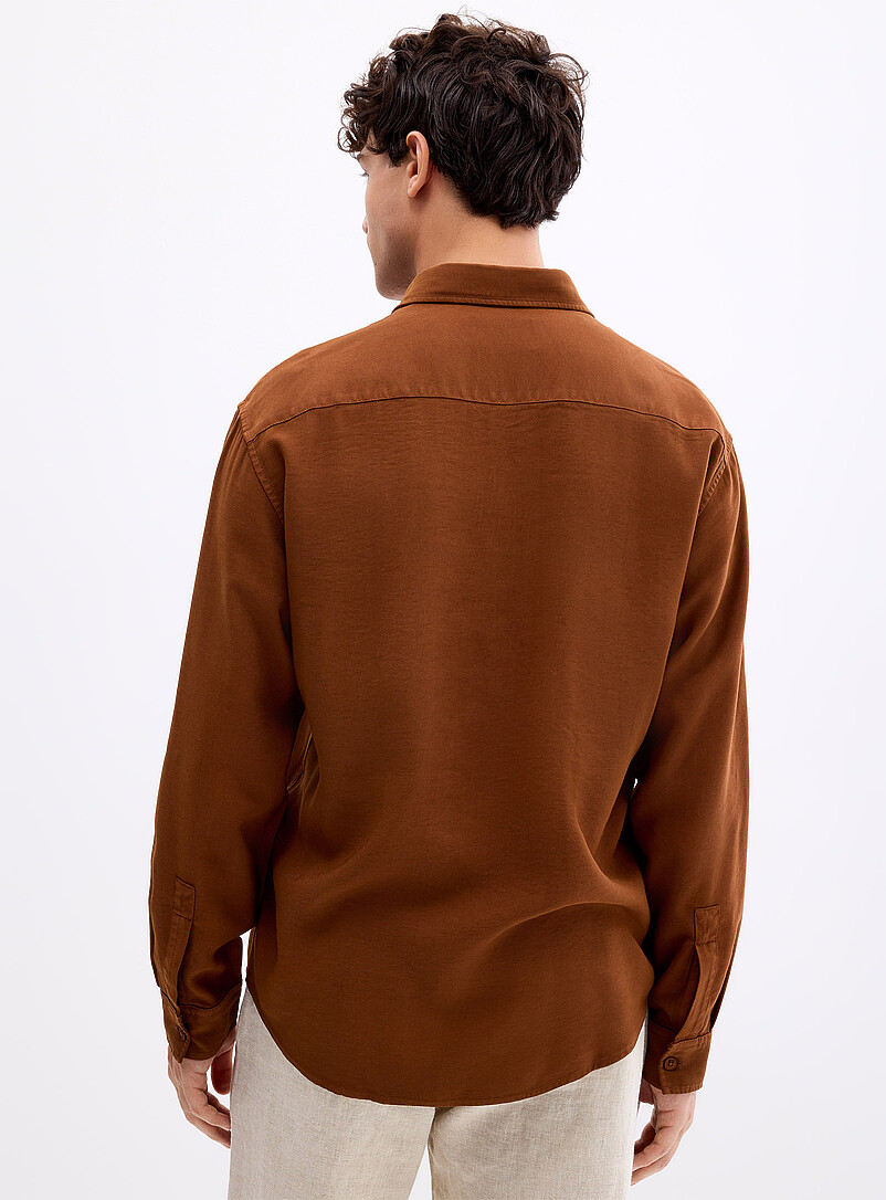 NN. 07 Brown Deon soft shirt <b>Regular fit</b> for men