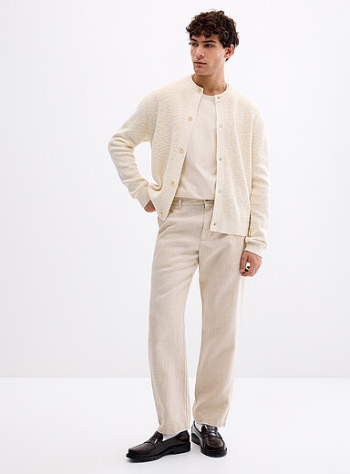 Le pantalon pur lin Aden <b>Coupe droite</b>