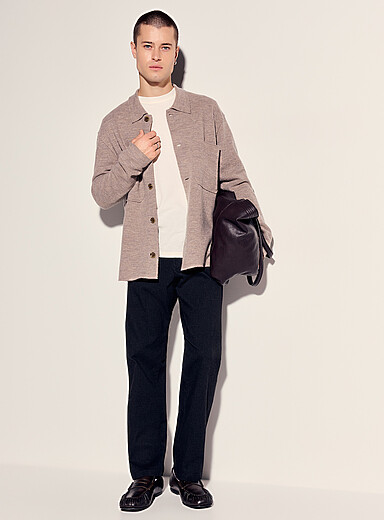 NN. 07 Black Charcoal brushed pant <b>Regular fit</b> for men