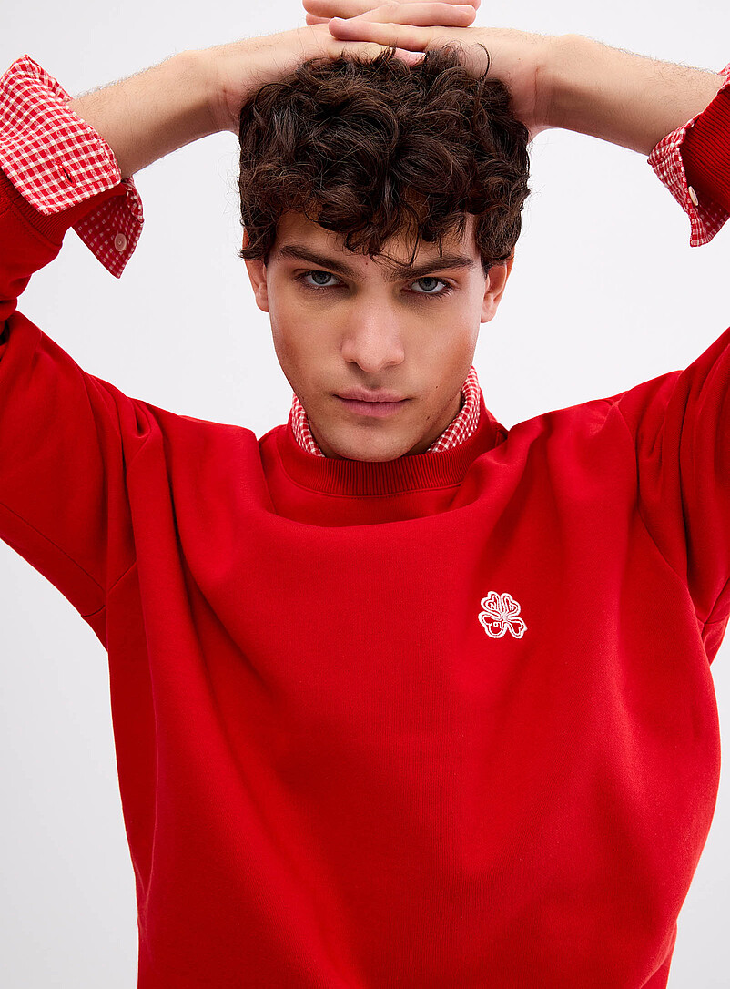David Embroidered Clover Sweatshirt