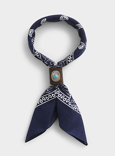 Le bandana marron accent turquoise