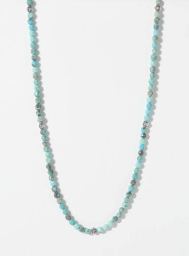 Metallic-accent small-bead necklace